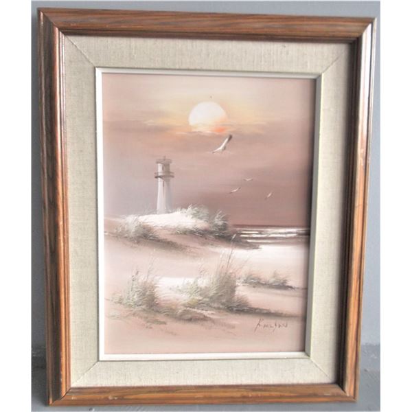 Framed Painting - Beach Scene