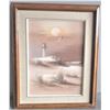Image 1 : Framed Painting - Beach Scene