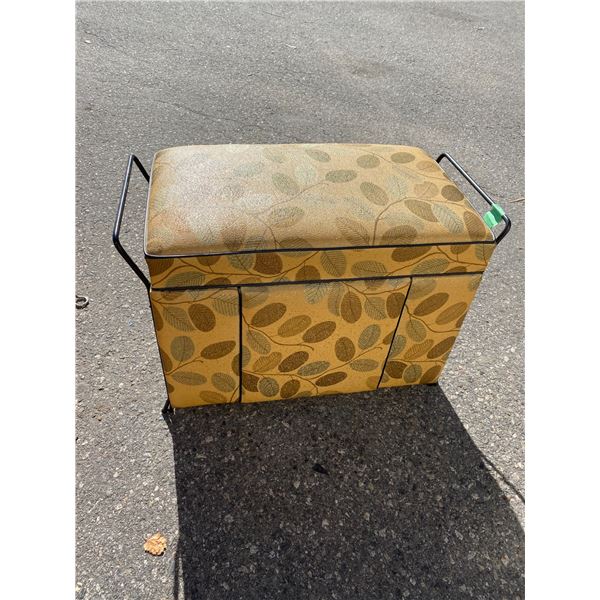 Vintage storage ottoman