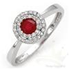 Image 1 : Genuine .50 ctw Ruby & Diamond 14K White Gold
