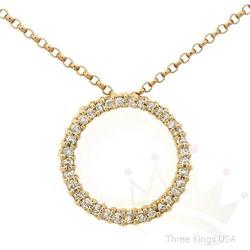 Circle of life .25 ctw Diamond Necklace 14KY Gold