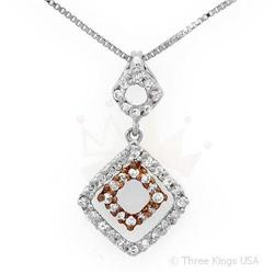 Pendant 0.18 & Diamond 14K White Gold
