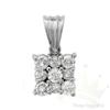 Image 1 : Genuine 1.0 ctw Diamond Cluster Pendant 14K W Gold