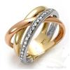 Image 1 : Fancy three-tone .20 ctw Diamond Ring 14KT Gold