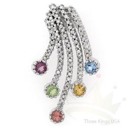 Pendant 1.0 ctw Semi-Precious & Diamond 14K Gold