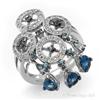 Image 1 : Ring 2.15 ctw Blue Topaz & Diamond 14K White Gold
