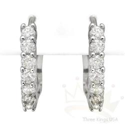 Genuine .35 ctw Diamond Earrings 14K White Gold