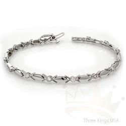 Genuine 1.40 ctw Diamond Tennis Bracelet 14K W Gold