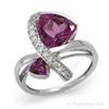 Image 1 : Ring 3.02 ctw Amethyst & Diamond 14K White Gold