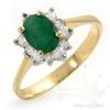Image 1 : Famous 1.45 ctw Emerald & Diamond Ring 14K Gold