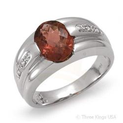 Ring 1.66 ctw Pink Tourmaline & Diamond 14K White Gold