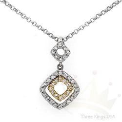 Necklace .20 ctw Diamond Two-tone Necklace 14K Gold