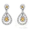 Image 1 : Famous 1.04 ctw Citrine & Diamond Earrings 14K Gold