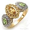 Image 1 : Genuine 1.75 ctw Citrine, Peridot & Diamond Ring Gold