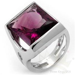 Ring 10.79 ctw Amethyst in 14K White Gold