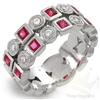 Image 1 : Ring 0.77 ctw Ruby & Diamond 14K White Gold