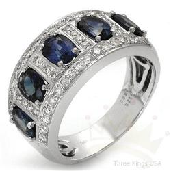 Ring 2.68 ctw Sapphire & Diamond 14K White Gold