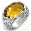 Image 1 : Ring 10.99 ctw Citrine & Diamond 14K White Gold