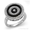 Image 1 : Ring 1.42 ctw Onyx & Diamond 14K White Gold