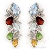 Image 1 : Jewelry Earring 10.9ct Semi-Precious & Daimond 14K Gold