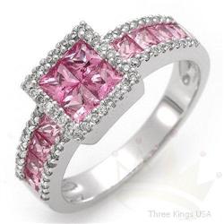 Jewelry 1.85 ctw Pink Sapphire & Diamond 14K Gold