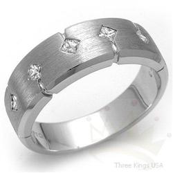 Jewelry .41 ctw Diamond Men's Ring 14K White Gold