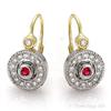 Image 1 : Earrings 0.33 ctw Ruby & Diamond 14K White Gold