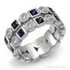 Image 1 : Ring 0.89 ctw Blue Sapphire & Diamond 14K White Gold