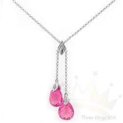 Necklace 7.23 ctw CPink Sapphire & Diamond 14K Gold