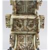 Image 5 : Chinese Old White Jade Square Vase with Stand