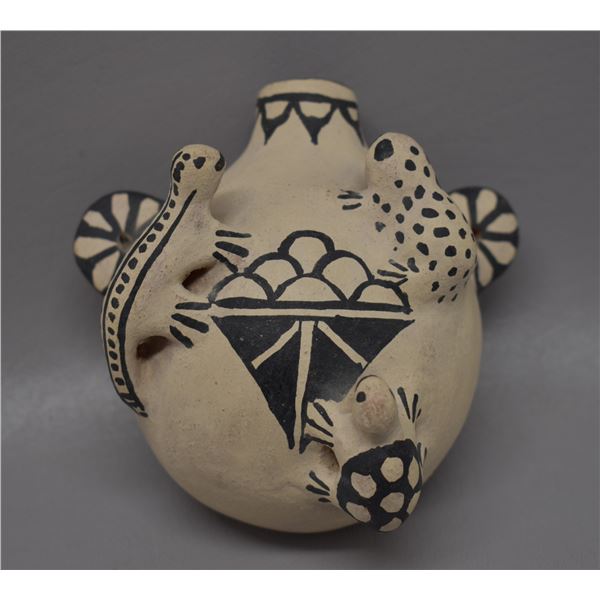 NATIVE AMERICAN COCHIT POTTERY CANTEEN BY SEFERINA ORTIZ