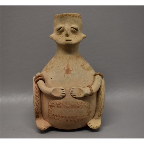 MEXICAN POTTERY VASE SIGNED JB