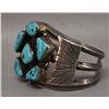 Image 2 : NATIVE AMERICAN NAVAJO SILVER BRACELET MARKED NJ
