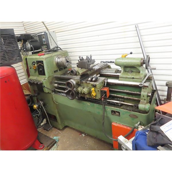 Mitsubishi Model HL-300UA 14 x 40 Lathe 240 Volt + 3 Jaw + 4 Jaw + Steady Rest- See below more info