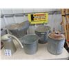 Image 2 : 7 Gal Items - Coal Pail , Grain Scoop, Gas Cans Plus More!