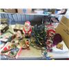 Image 1 : Christmas Items - Bulbs, Santa Ornaments, Tub Full Of Various