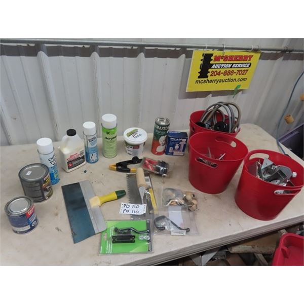 Plumbing Fittings, Castors, Gate Latch, Wet Dry Cement, Hole Saw Plus More!