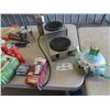 Image 2 : Coffee Pot Warmer, Wizard of OZ Teapot, Sealer Lids, Old Skates, & Blue Jay Picture