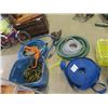 Image 1 : Rubber Garden Hose, Discharge Water Hose, Rope, 20 Volt Cordless Grass Trimmer Plus More!