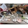 Image 1 : Various China Plates, Cups, Bowls, Tea Pot, Vintage Mixer, Mixed Shot Glasses, Cookie Jar , Glasses 