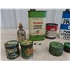 Image 3 : Oil Tins - Texaco Outboard, Chryco Power Steering, ESSO, Castrolease, Plus More