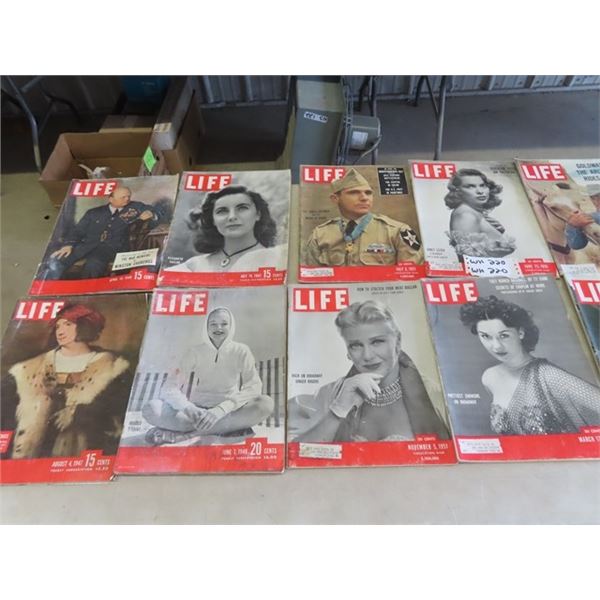 Approx 20 Life Magazines 1940's