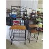 Image 1 : Baker's Rack 68"X 28"X17", & Wine Stand 36" x 20" X 14"