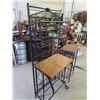 Image 2 : Baker's Rack 68"X 28"X17", & Wine Stand 36" x 20" X 14"