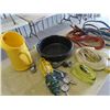 Image 3 : 2 Sets of Booster Cables, 2 Tow Straps, 12 Volt Trouble lIght, Air Gauge, Shell Oil Jug