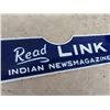 Image 3 : Porc 2 Sided Sign, 1 Side Patriot Newspaper & 1 Side Link News Magazine 5" x 23"- Off a Delivery Bik