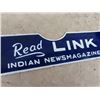 Image 3 : Porc 2 Sided Sign, 1 Side Patriot Newspaper & 1 Side Link News Magazine 5" x 23"- Off a Delivery Bik