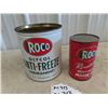 Image 1 : 2 ROCO Cans 1) Antifriize 1 Gal & 1) Motor Oil 1 Quart