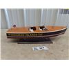 Image 1 : Wooden Boat Ornament/Display w Thousand Island Pal Ale Adv