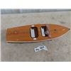 Image 2 : Wooden Boat Ornament/Display w Thousand Island Pal Ale Adv